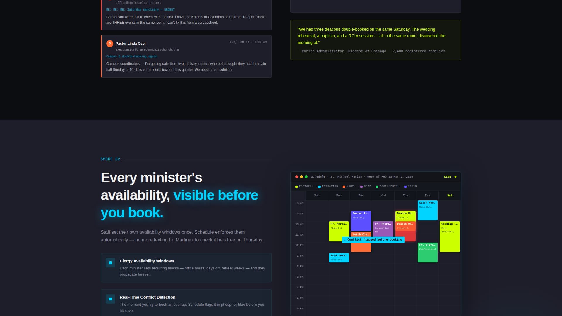 Church & Religious Software Booking Website Template