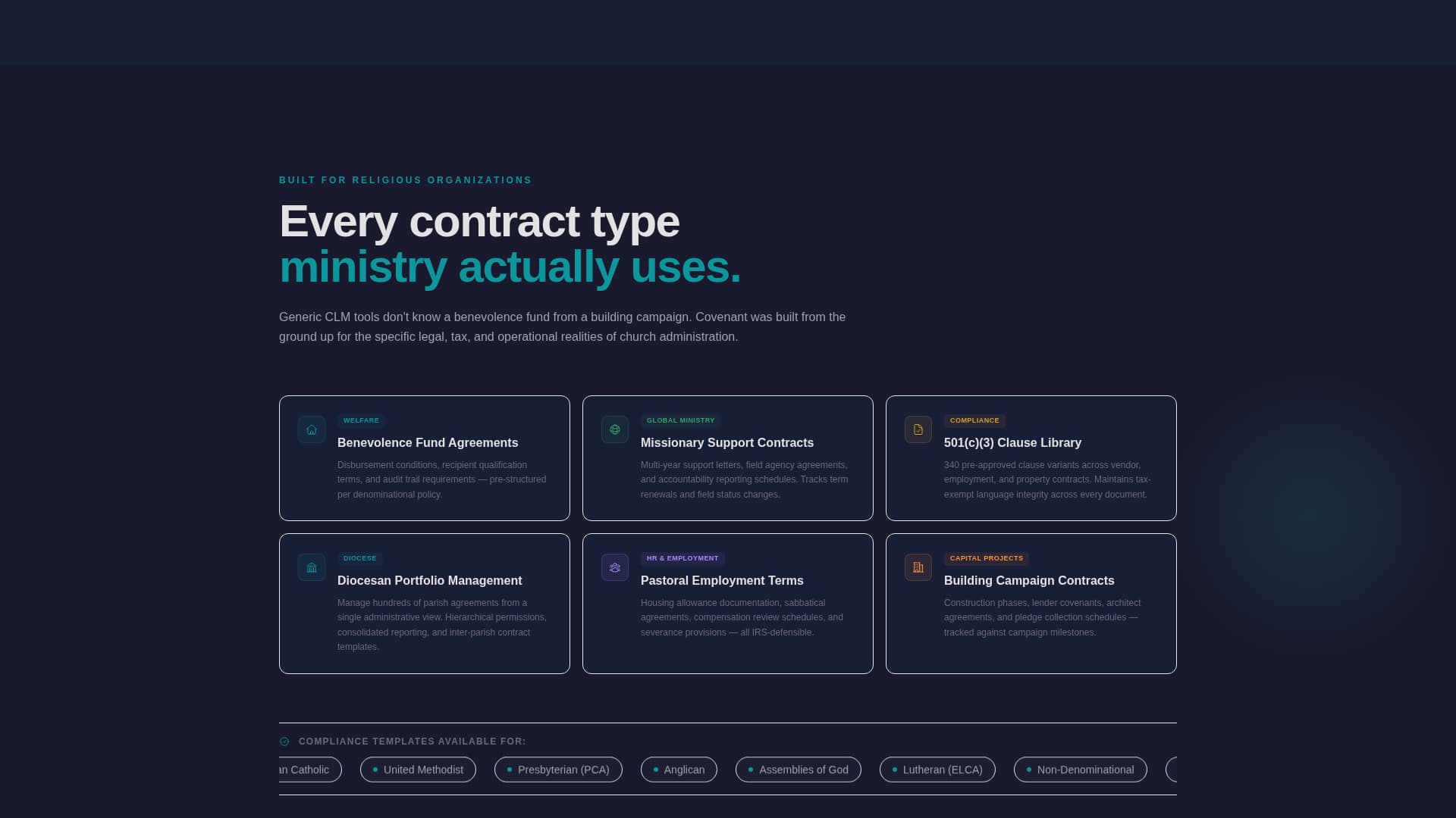 Church & Religious Software Specialist Reviews Website Template