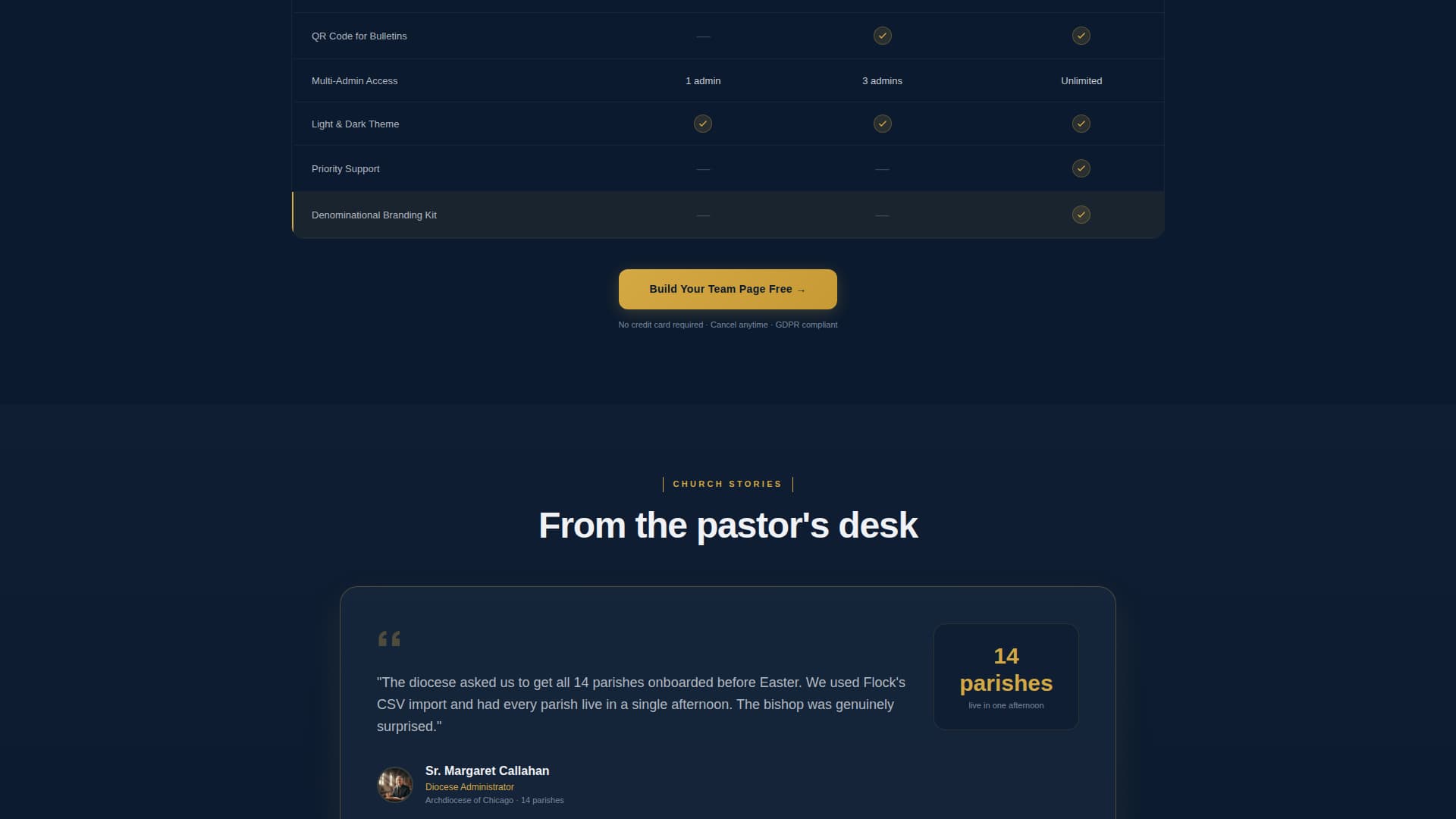 Flock - Powerful Church Directory Landing Page Template