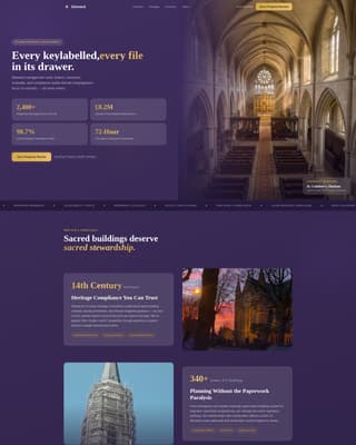 Steward - Sacred Property Management Landing Page Template