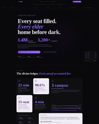 Flock - Powerful Church Transportation Landing Page Template
