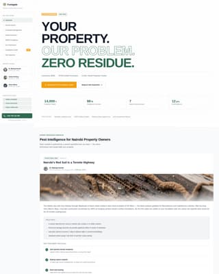 Fumigate - Certified Pestcontrol Landing Page Template