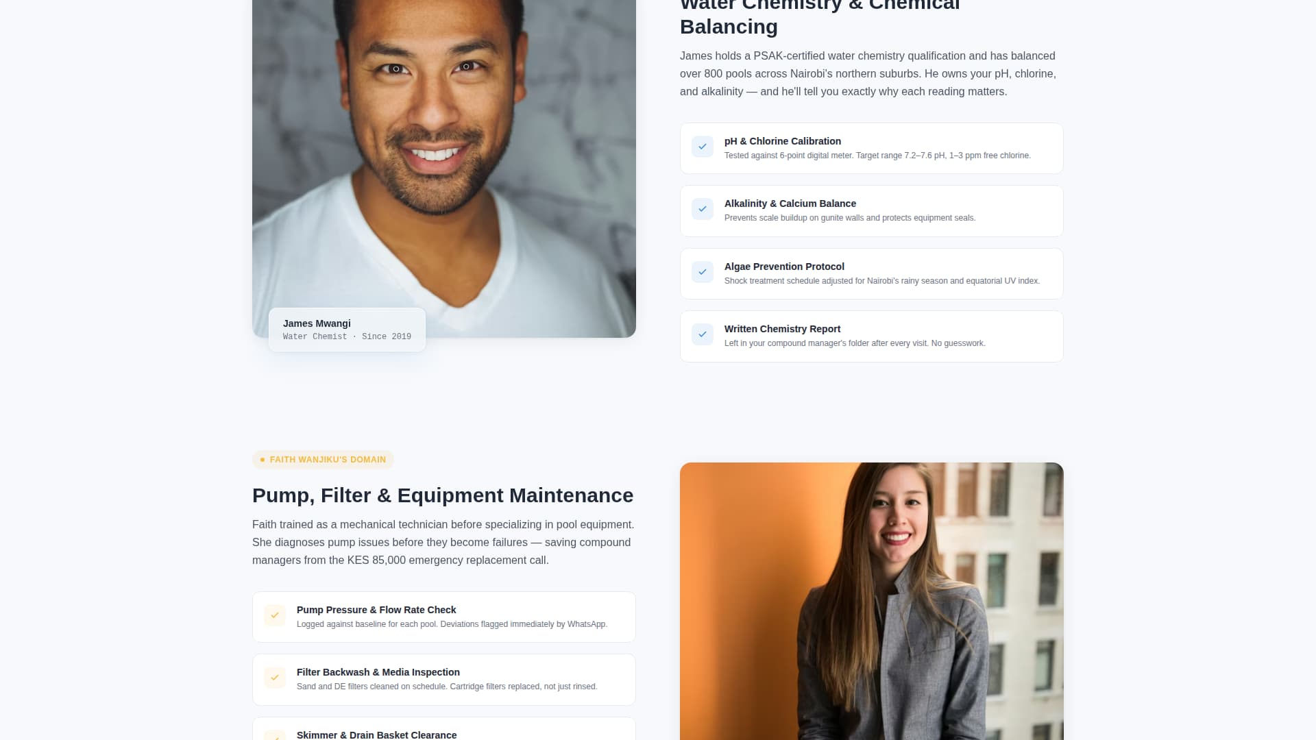 Crystal — Certified Pool Maintenance Landing Page Template