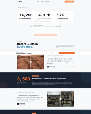 Cascade — Forceful Power Wash Landing Page Template