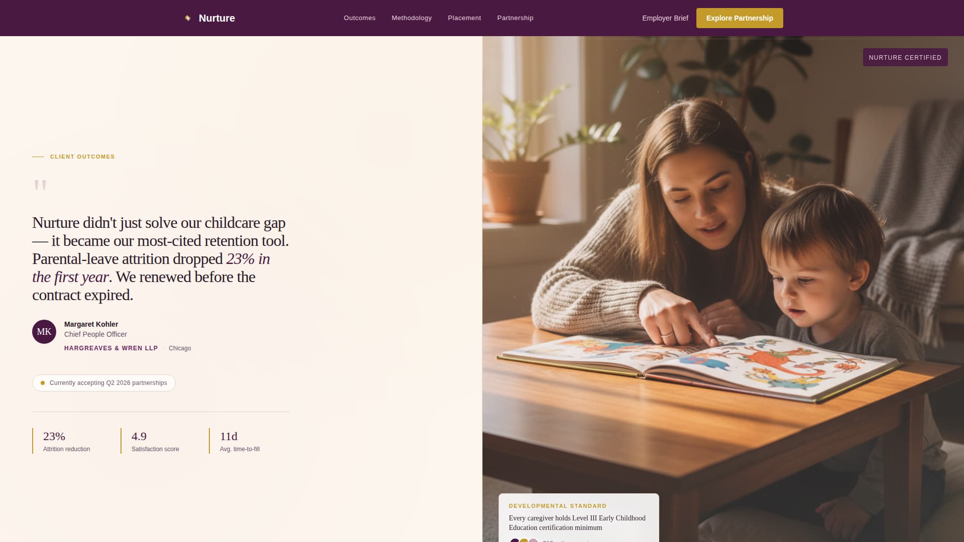 Nurture - Trusted Nanny Landing Page Template