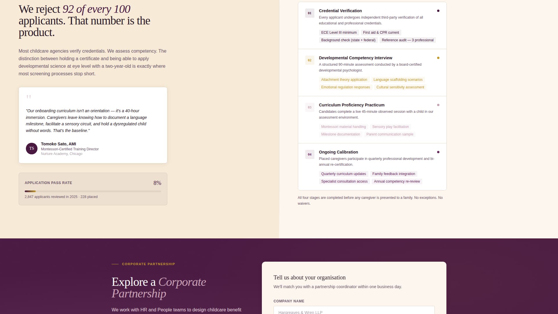 Nurture - Trusted Nanny Landing Page Template