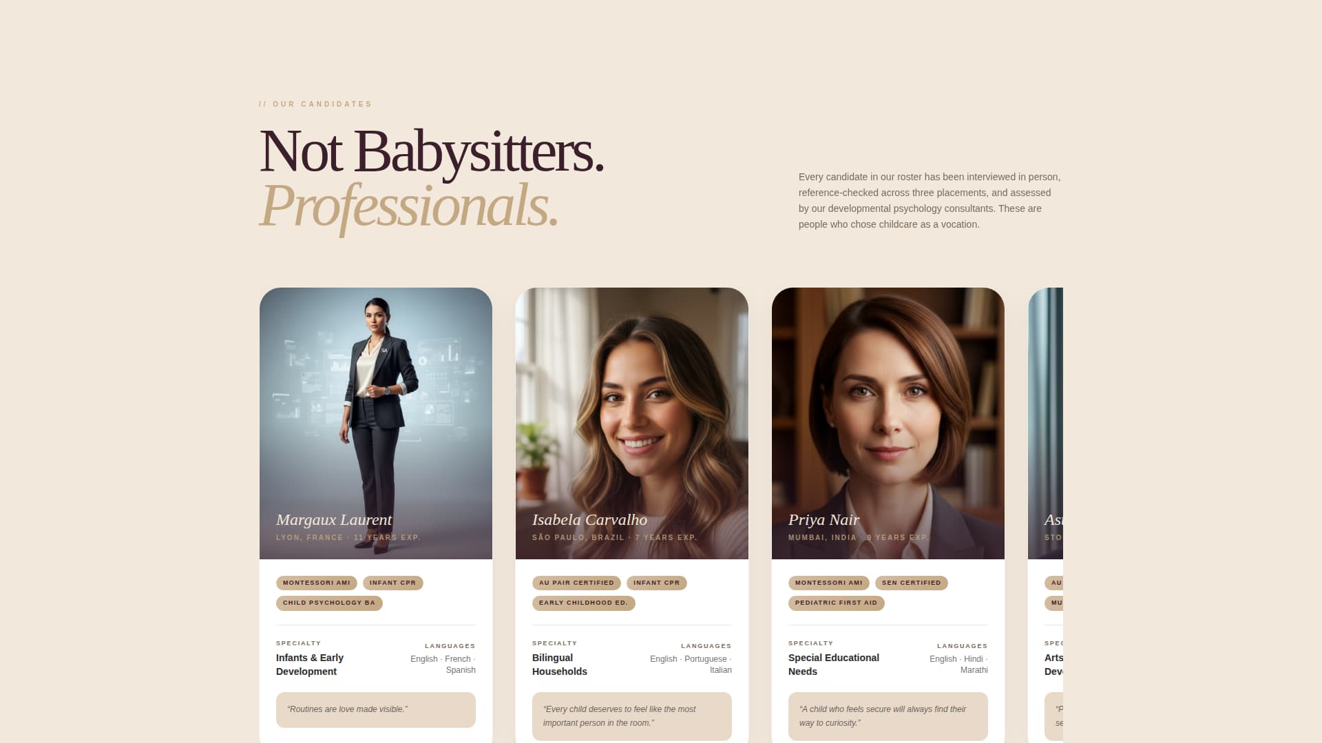 Entrust - Elite Nanny Landing Page Template