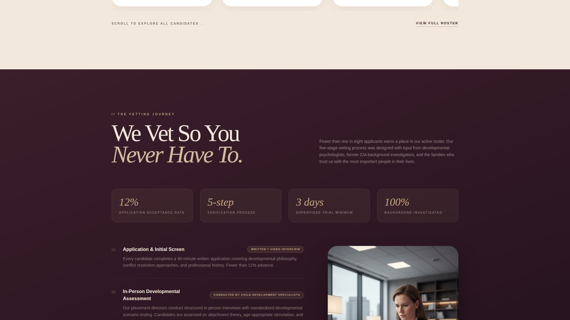 Entrust - Elite Nanny Landing Page Template