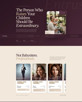 Entrust - Elite Nanny Landing Page Template