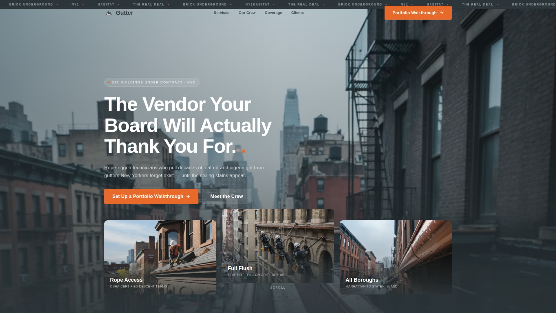 Gutter - Reliable Propertymanagement Landing Page Template