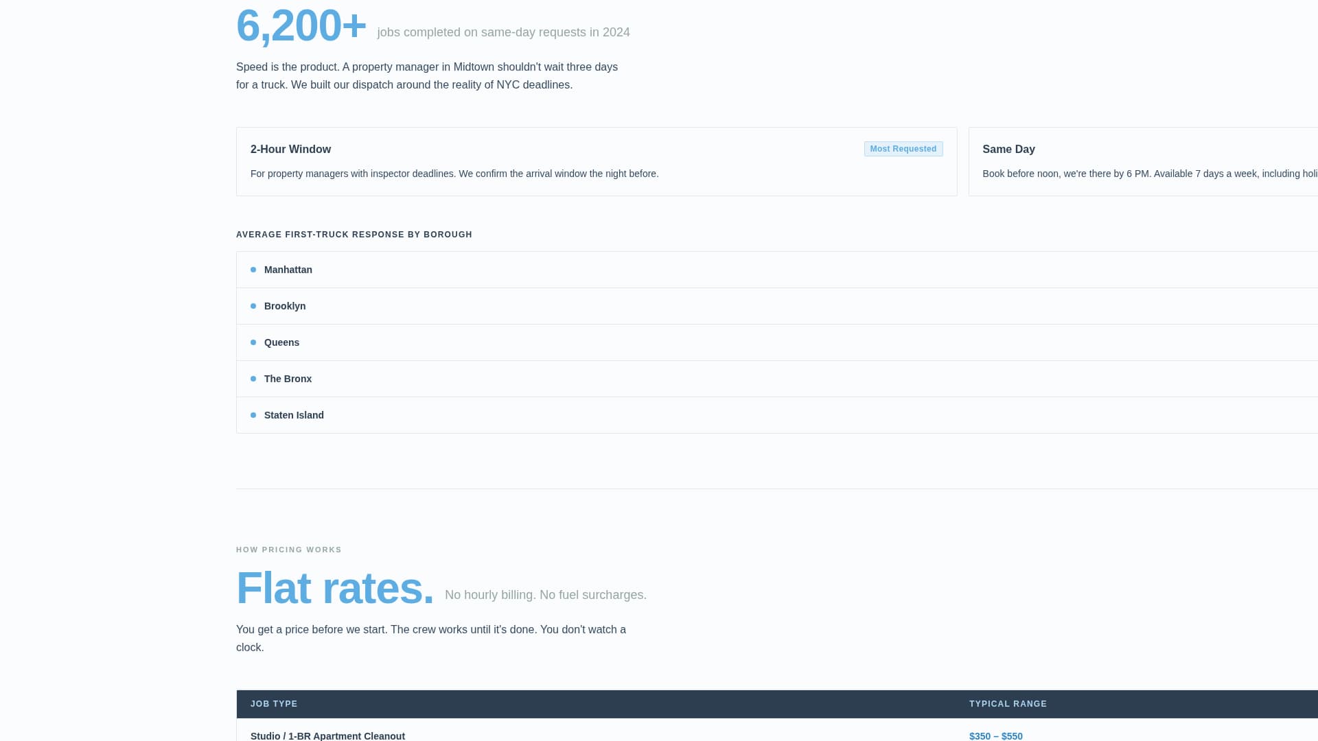 Debris — Swift Waste Hauling Landing Page Template