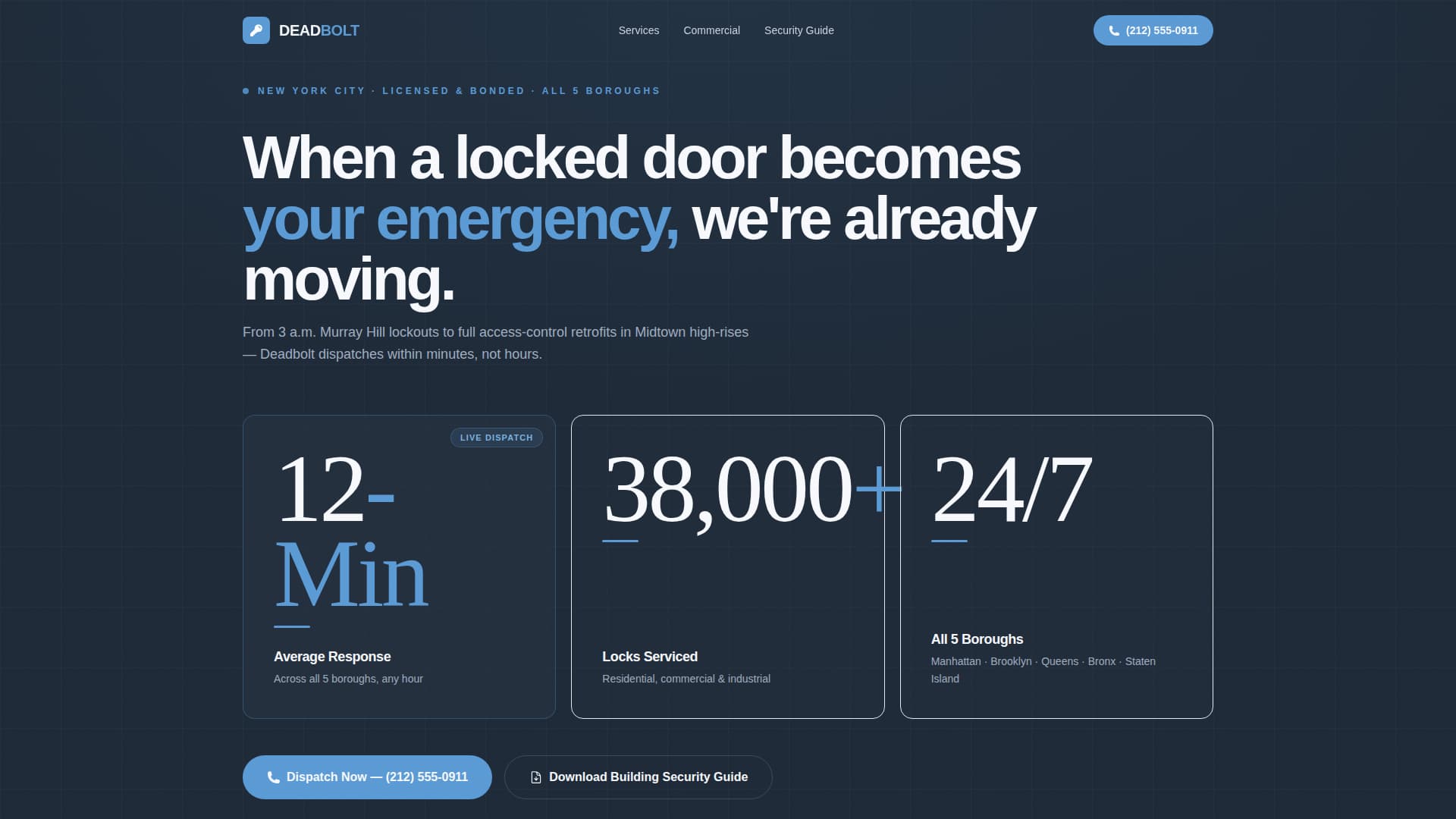 Keymaster — Expert Lock Repair Landing Page Template