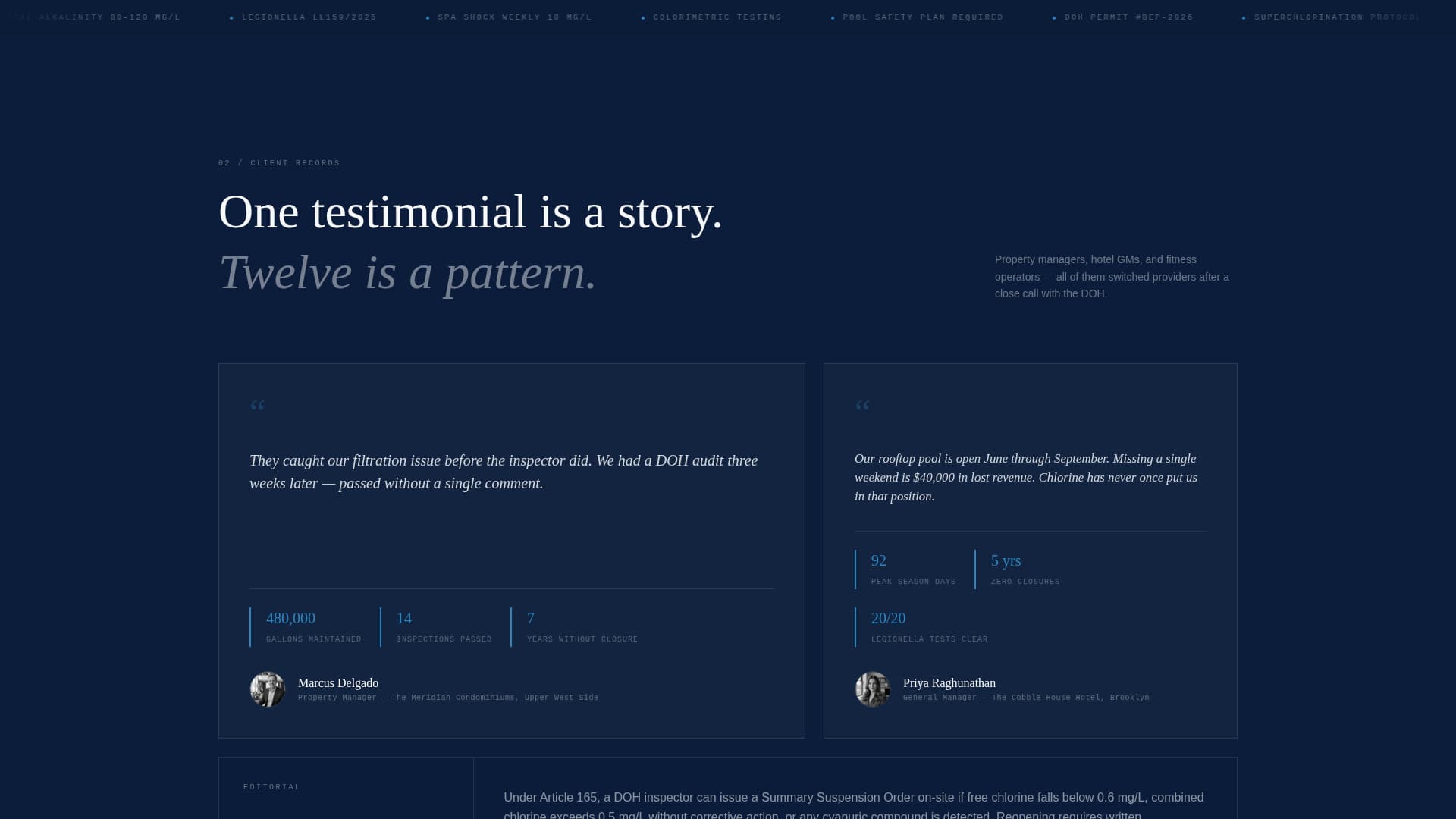Chlorine - Authoritative Poolservice Landing Page Template