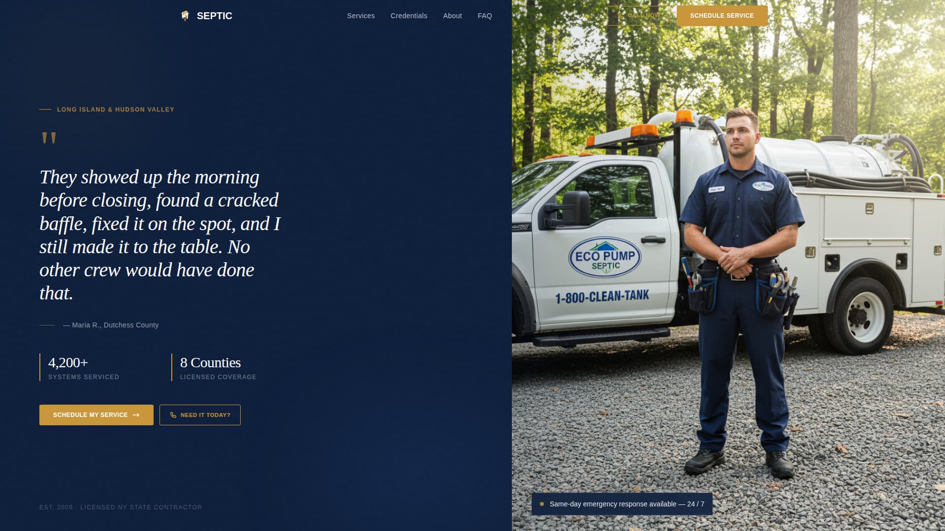 Septic - Authoritative Service Landing Page Template