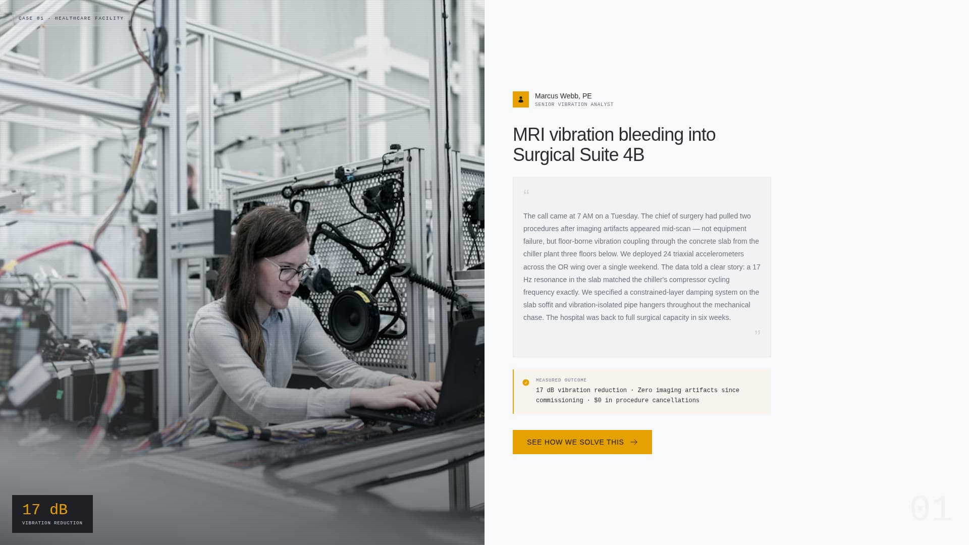 Decibel - Precision Acoustics Landing Page Template