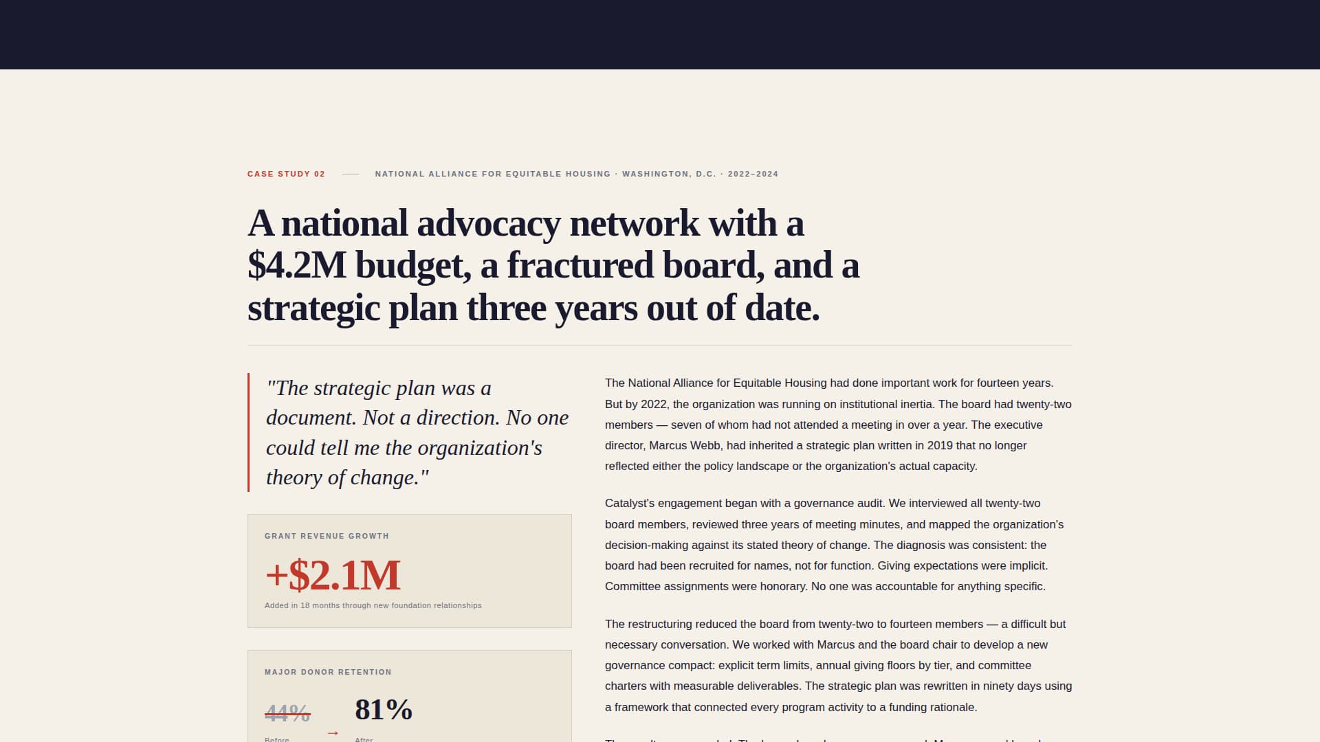 Catalyst - Authoritative Nonprofit Landing Page Template