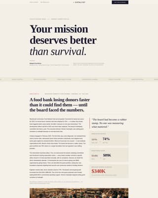 Catalyst - Authoritative Nonprofit Landing Page Template
