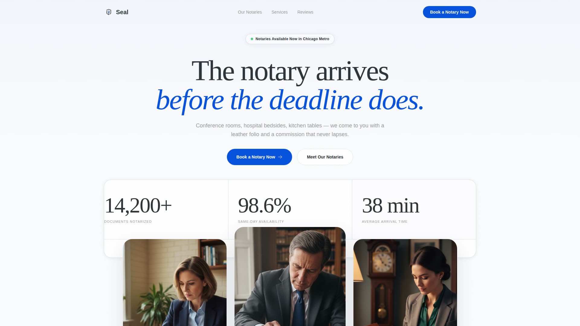 Seal - Authoritative Notary Landing Page Template