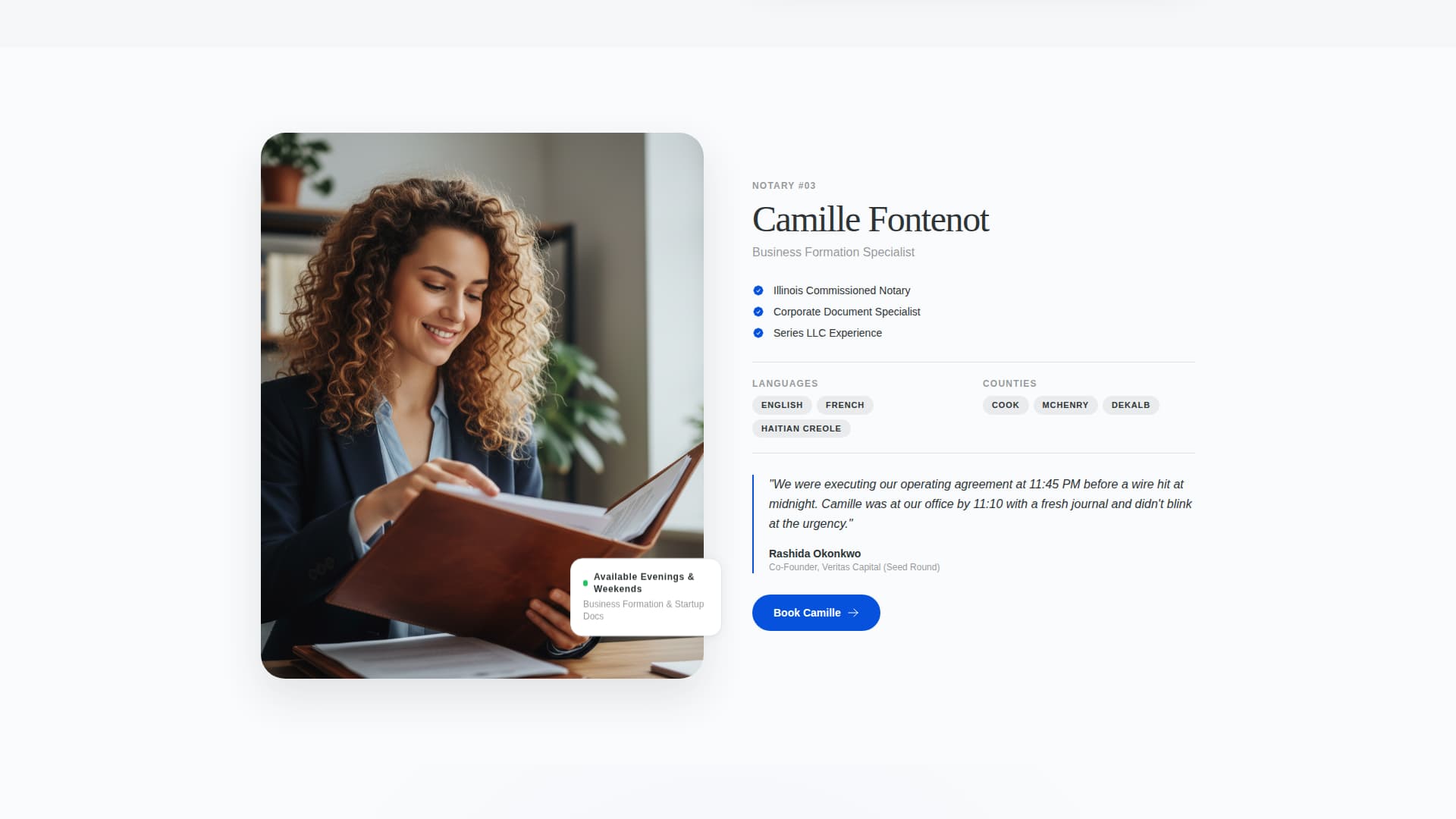 Seal - Authoritative Notary Landing Page Template