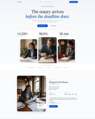 Seal - Authoritative Notary Landing Page Template