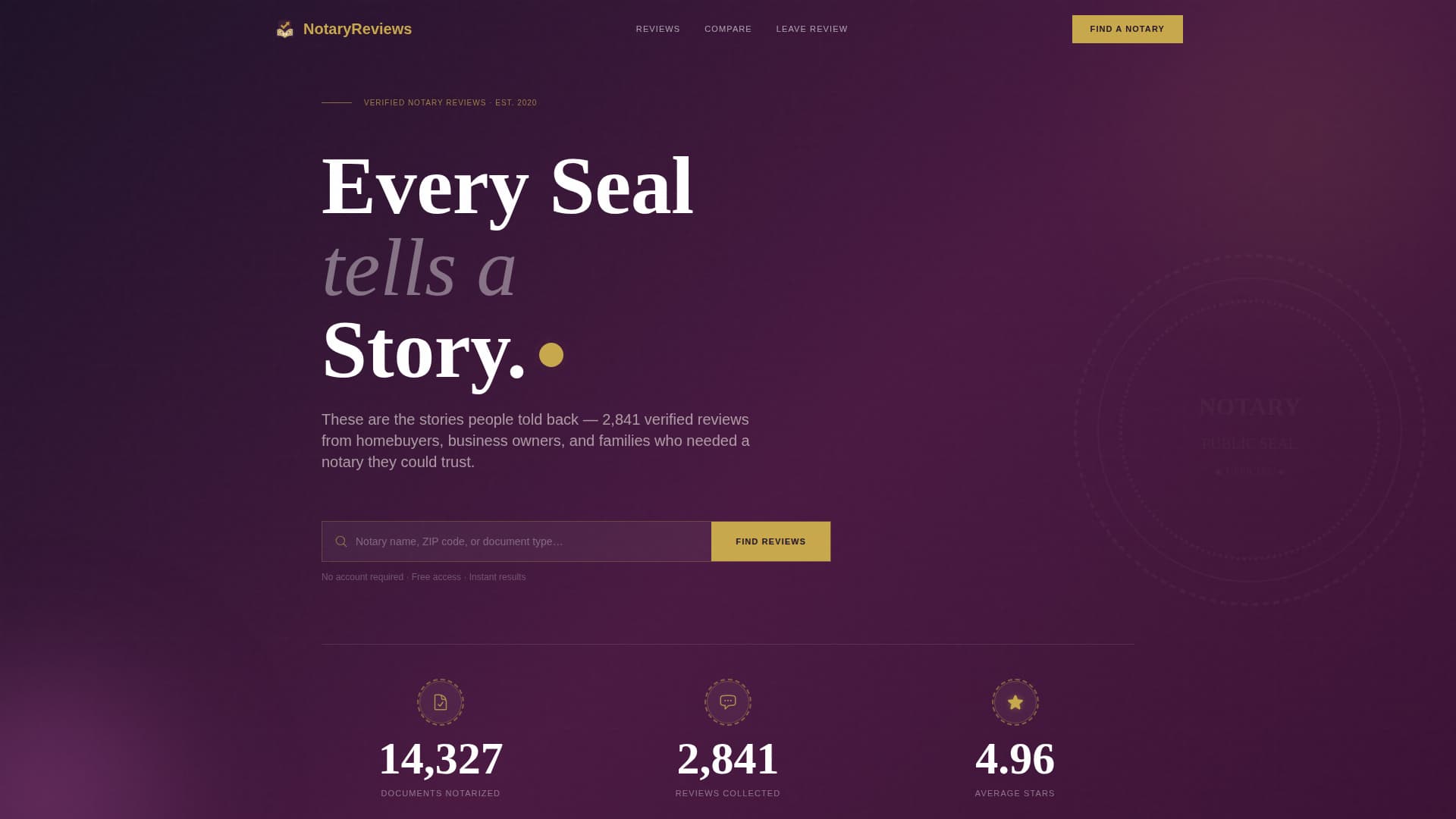 Notarize - Authoritative Notary Landing Page Template