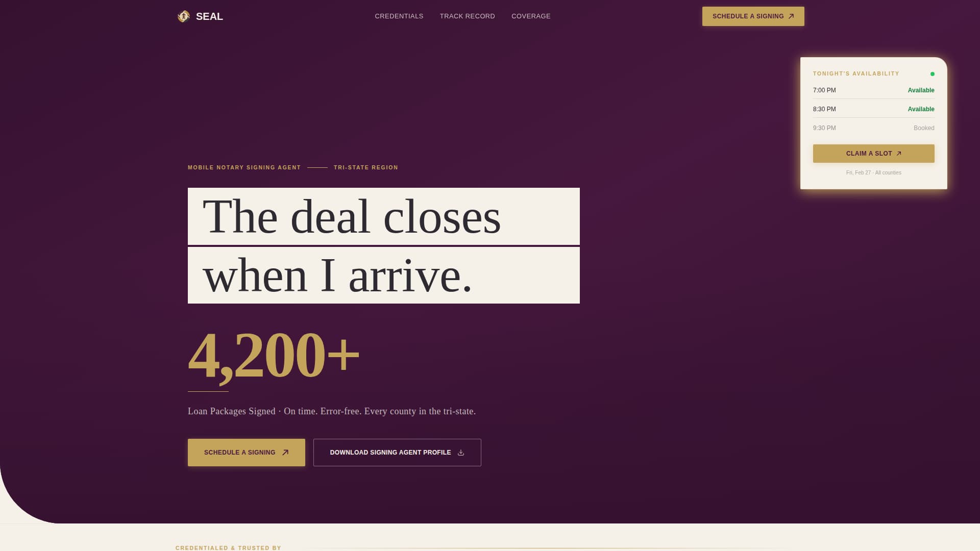 Notarize — Certified Document Notary Landing Page Template