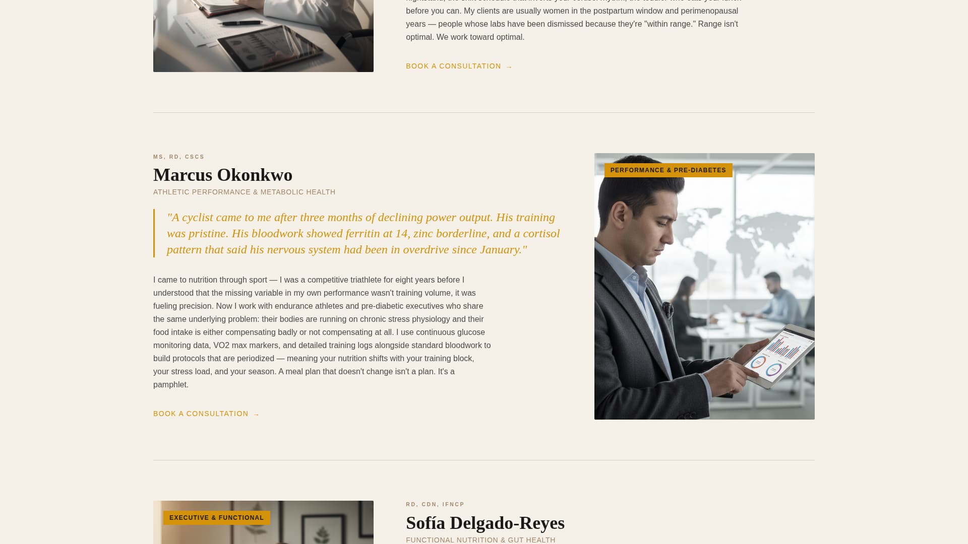 Nourish - Editorial Nutritionist Landing Page Template