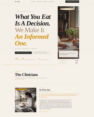 Nourish - Editorial Nutritionist Landing Page Template
