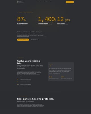 Calibrate - Precision Nutritionist Landing Page Template