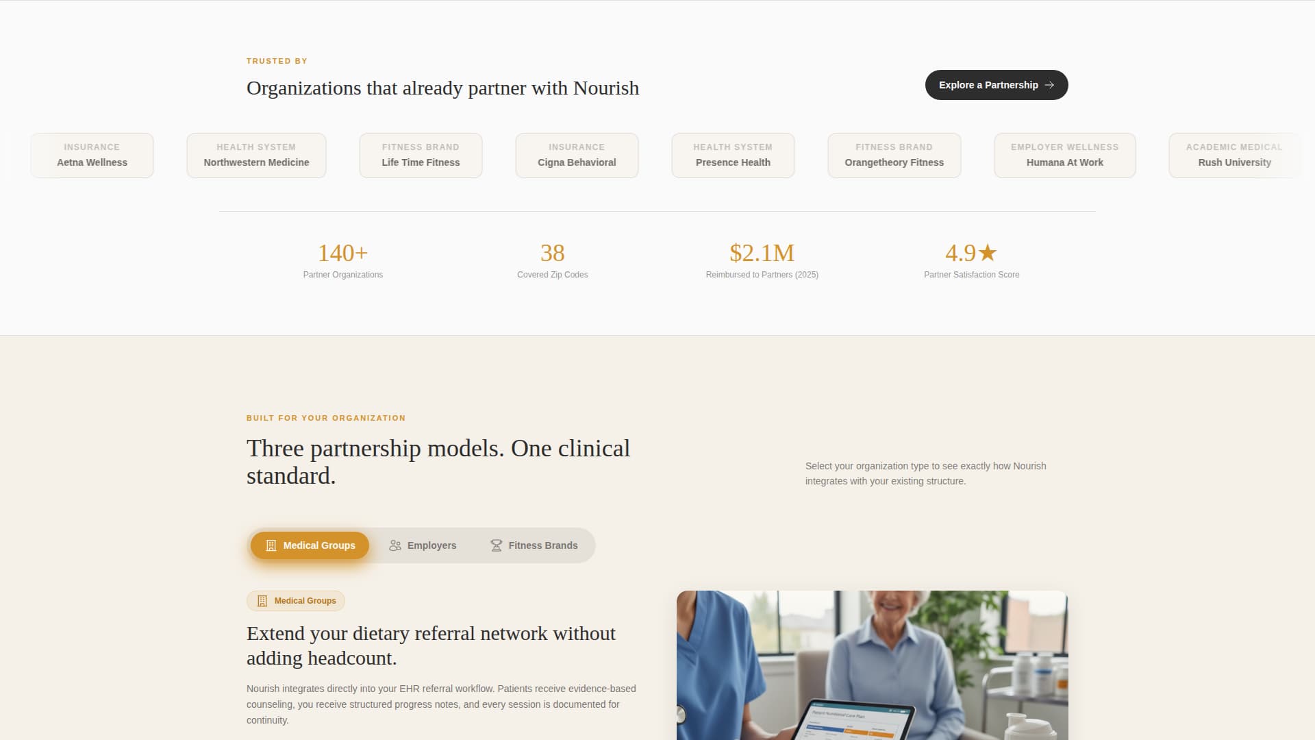 Nourish - Clinical Nutritionist Landing Page Template