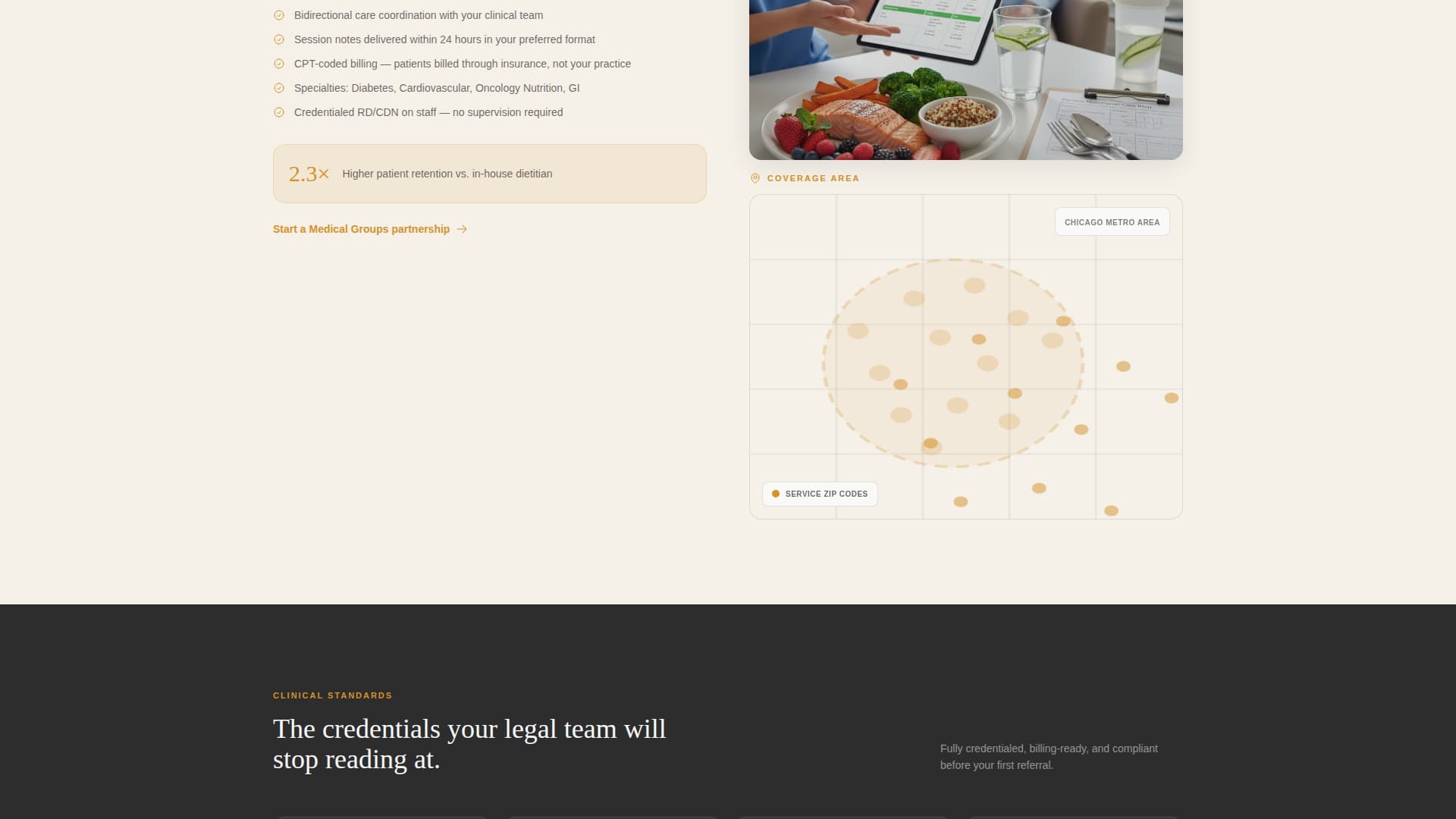 Nourish - Clinical Nutritionist Landing Page Template