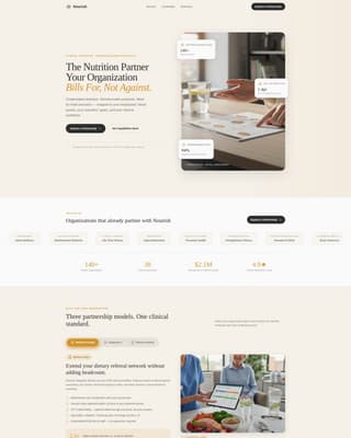 Nourish - Clinical Nutritionist Landing Page Template
