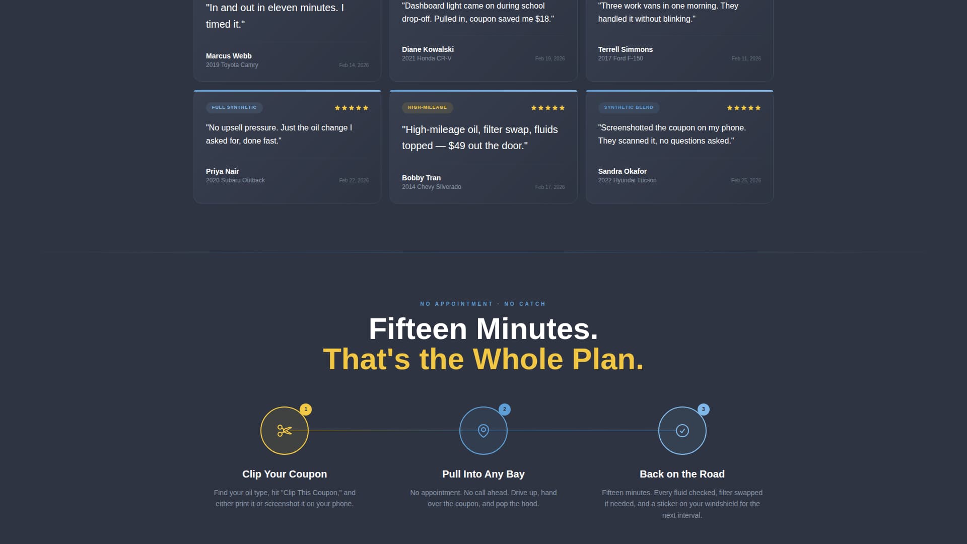 Lube - Highvisibility Oilchange Landing Page Template