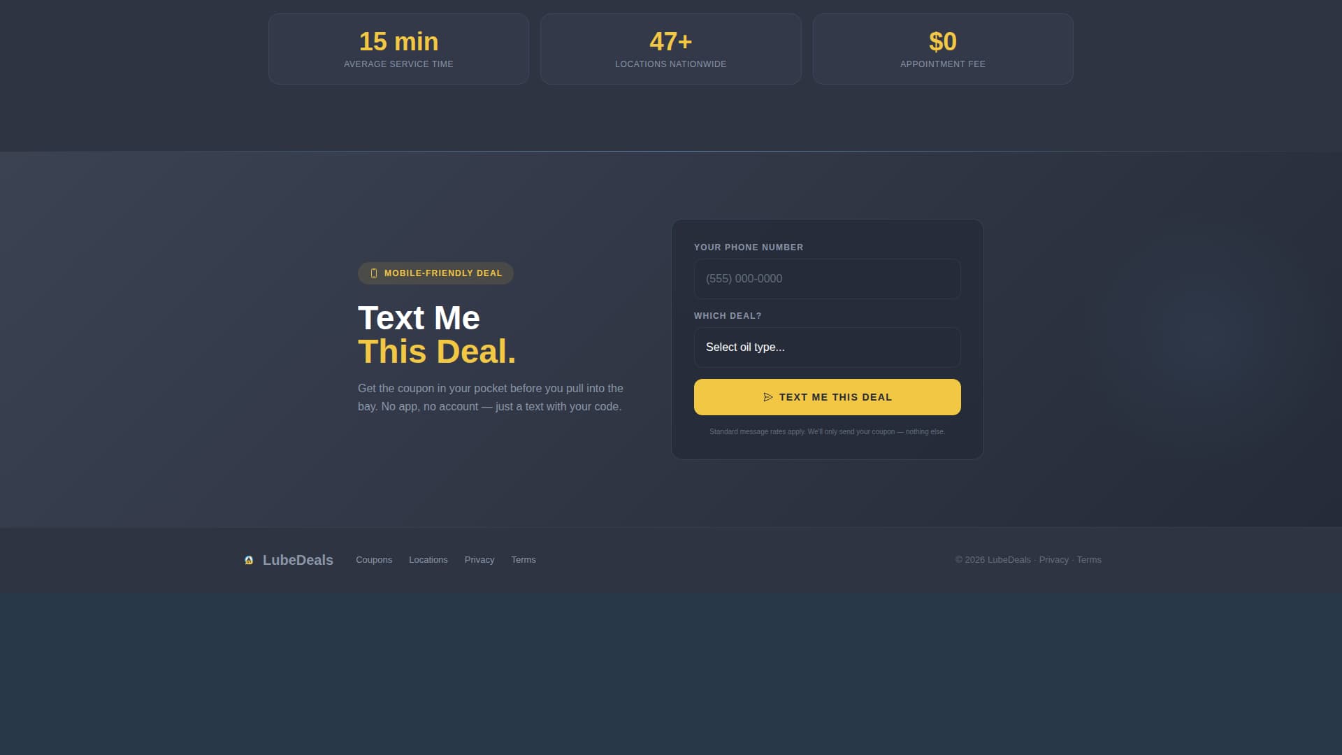 Lube - Highvisibility Oilchange Landing Page Template