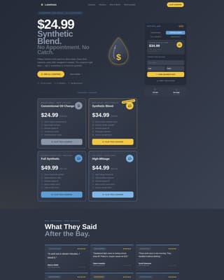 Lube - Highvisibility Oilchange Landing Page Template
