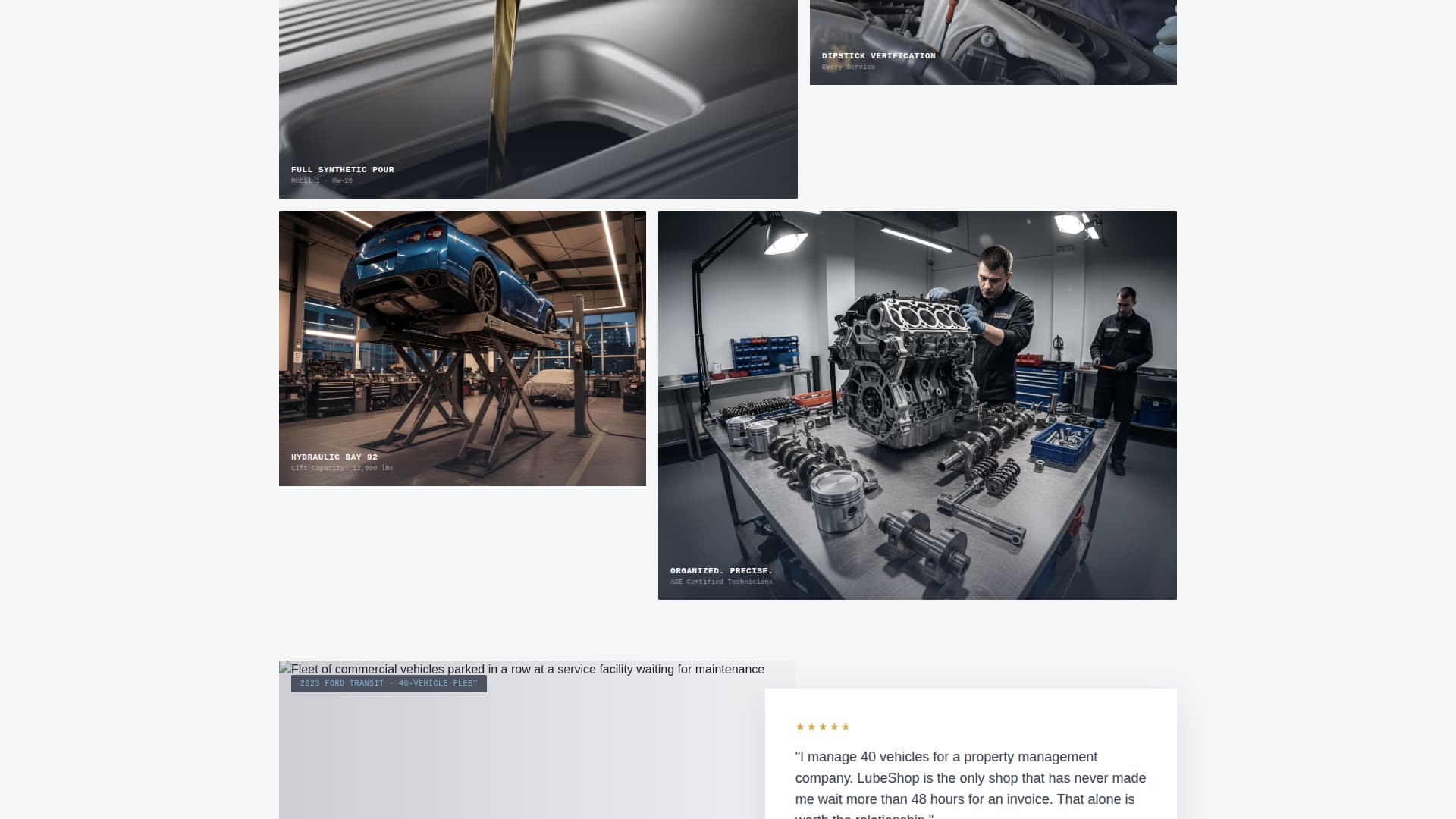 Lube - Trusted Autoservice Landing Page Template
