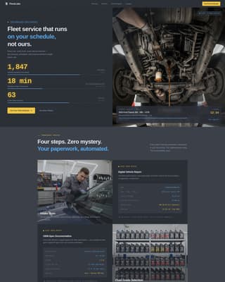 Fleetlube - Transparent B2B Landing Page Template