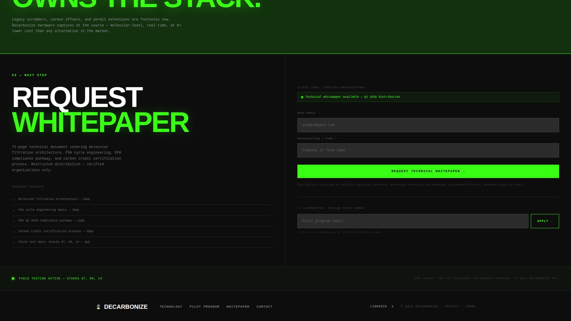 CleanTech Startup Pre-Launch Website Template