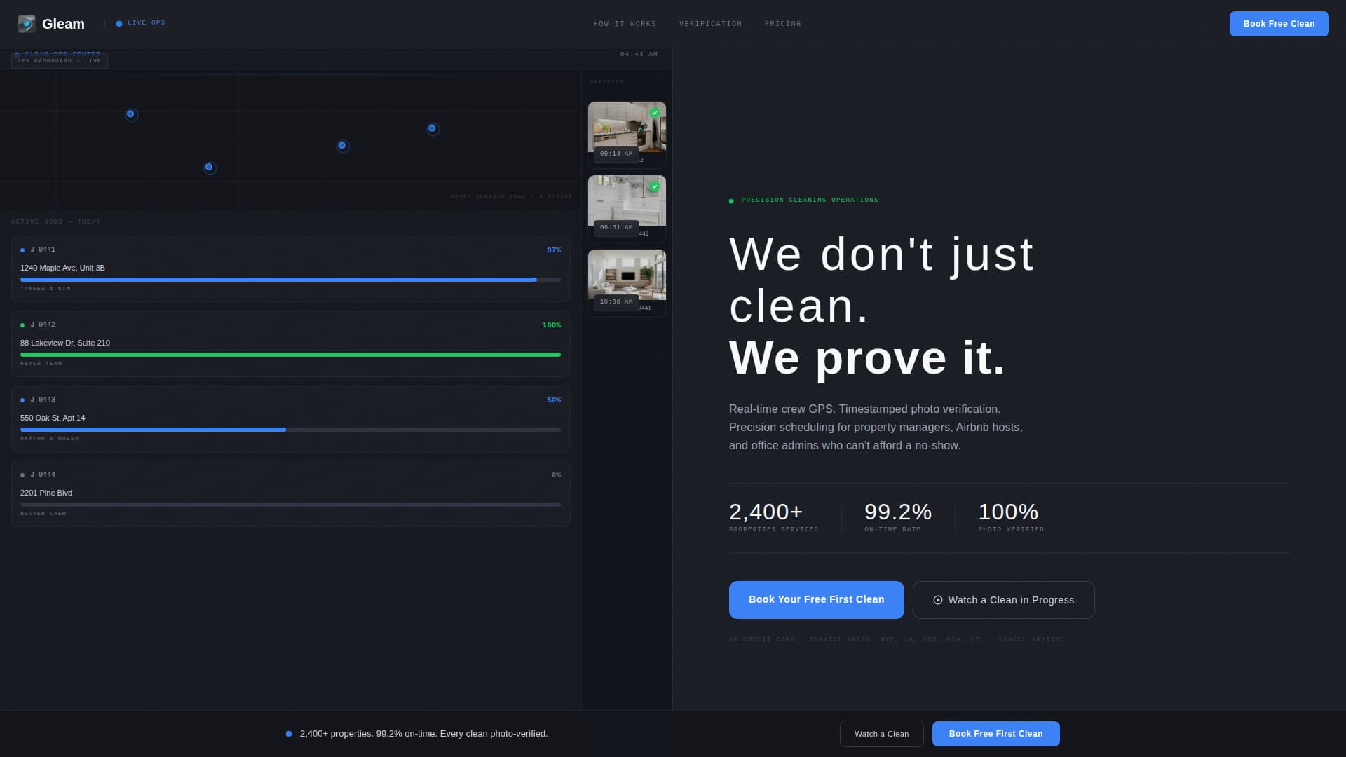Professional Cleaning Service Proof-Led Booking Website Template
