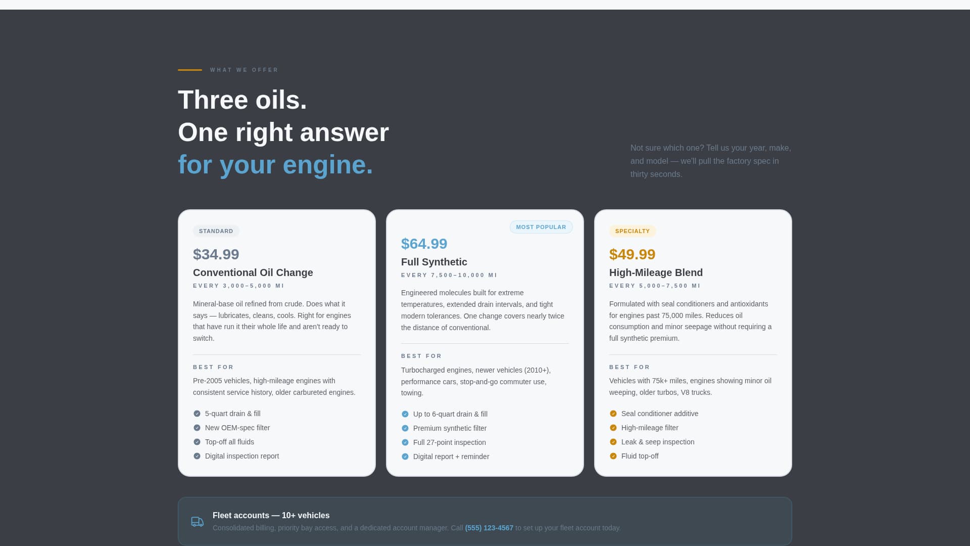 Lube - Highimpact Oilchange Landing Page Template