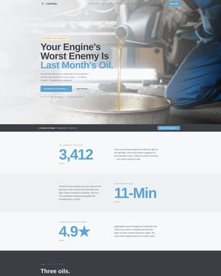 Lube - Highimpact Oilchange Landing Page Template