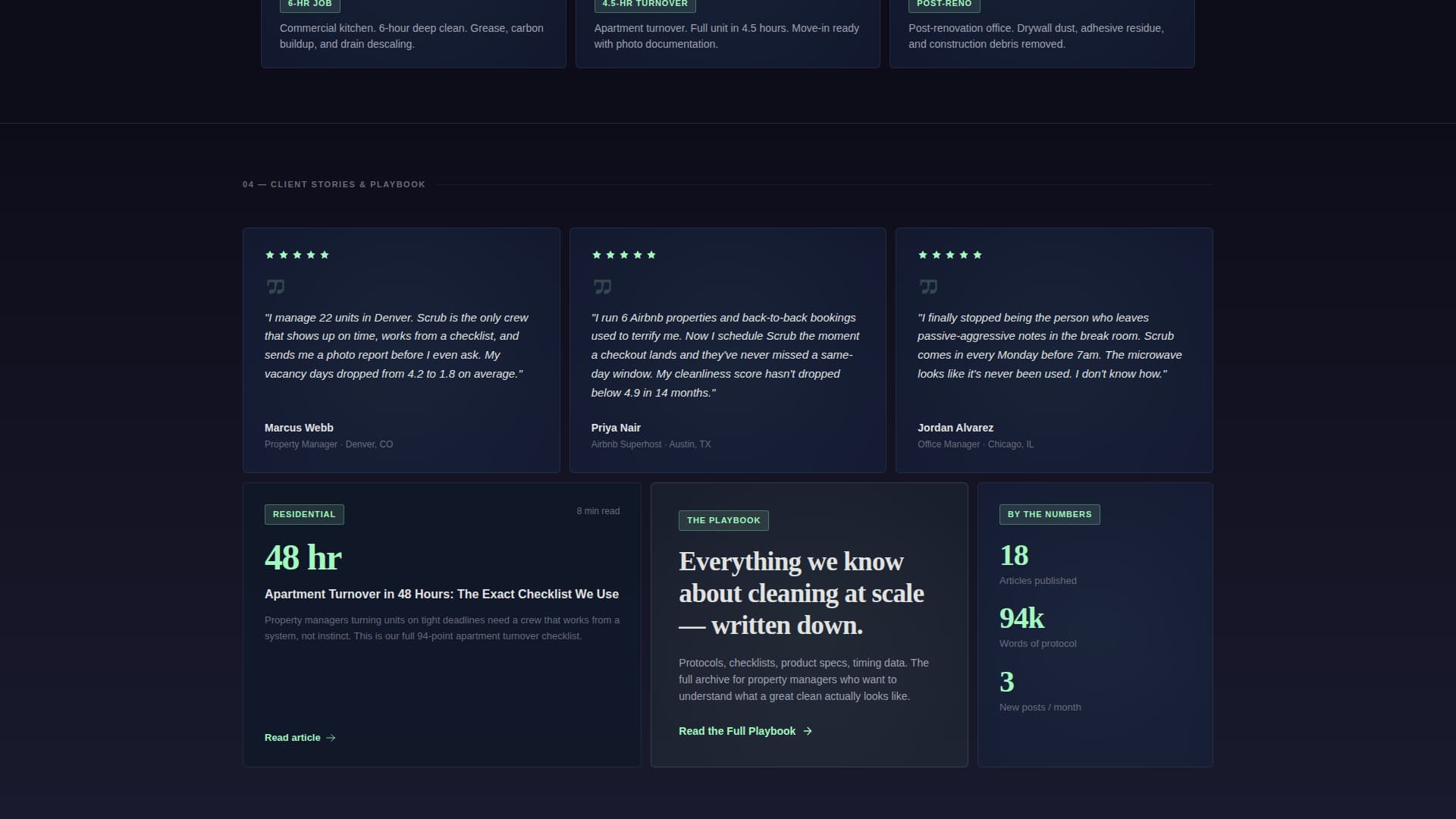 High-Performance Cleaning Service Data-First Website Template