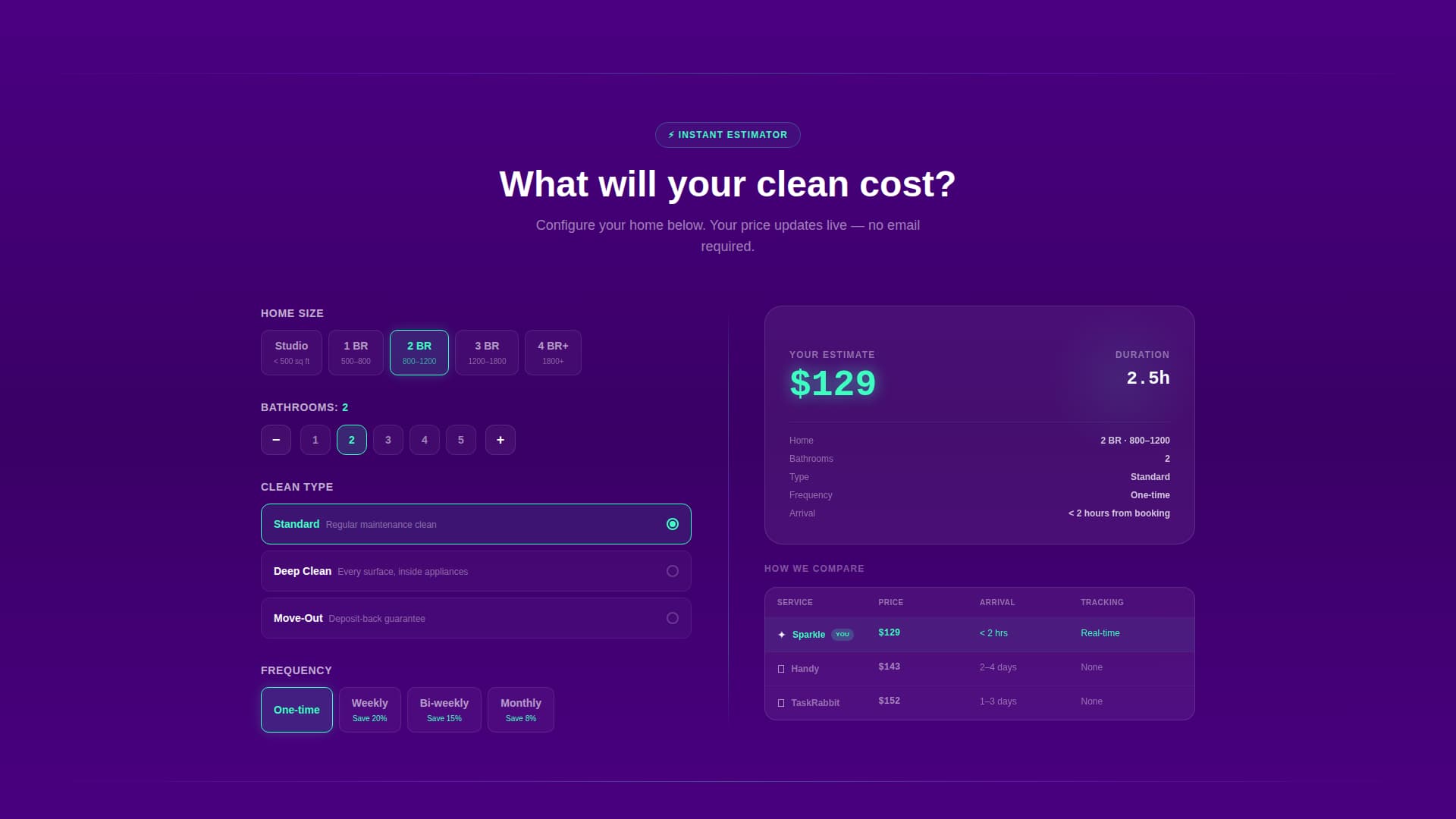 Cleaning Service Digital Presence Booking Website Template