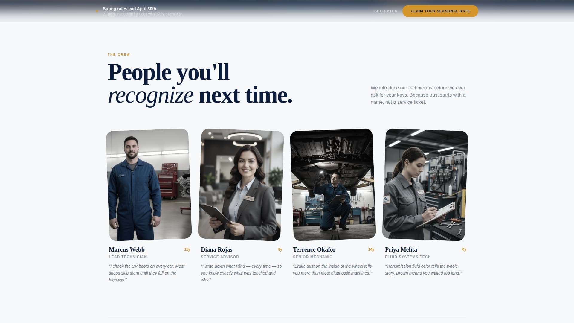 Lube - Authoritative Oilchange Landing Page Template
