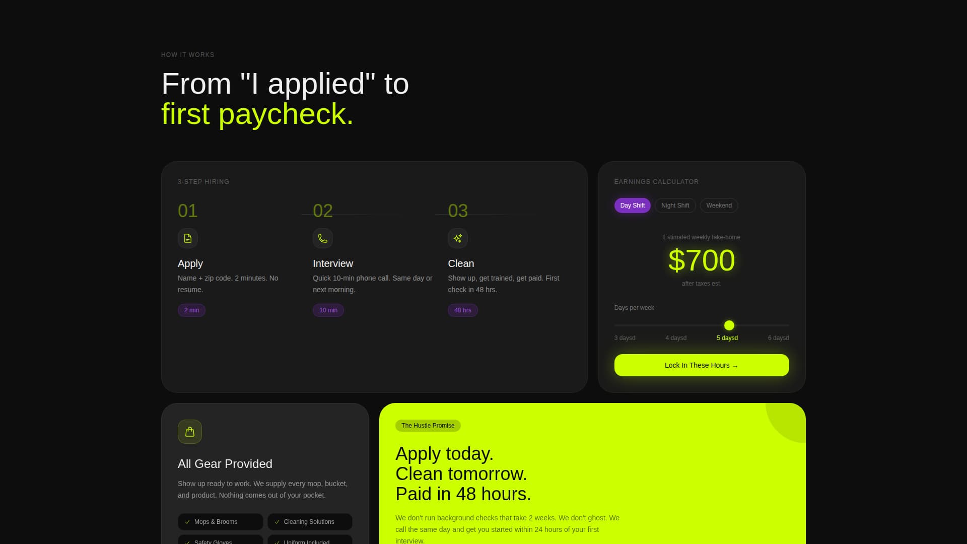 Cleaning Service Careers & Staff Recruitment Website Template