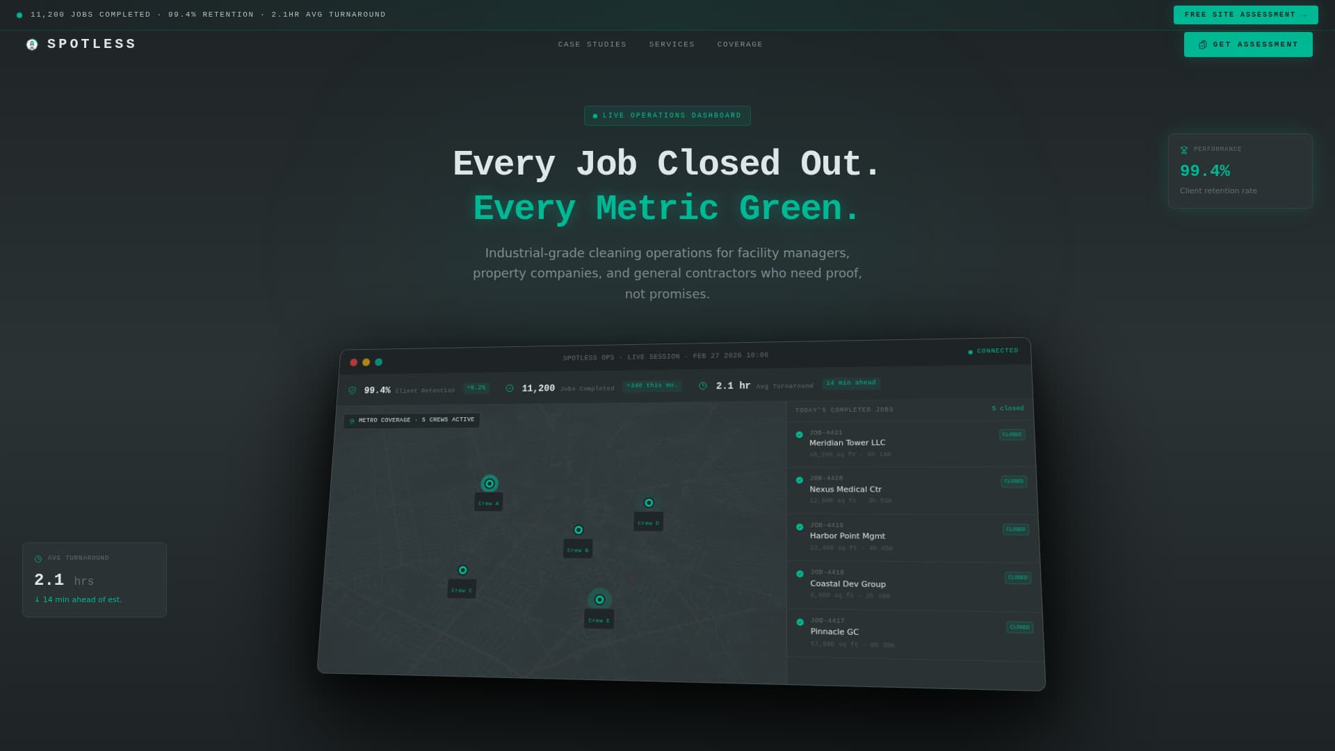 Commercial Cleaning Operations B2B Website Template