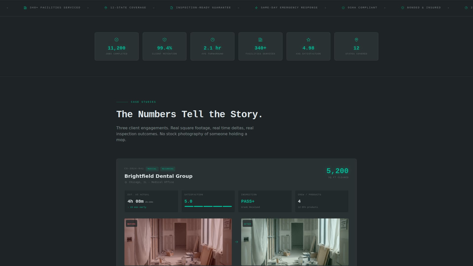 Commercial Cleaning Operations B2B Website Template