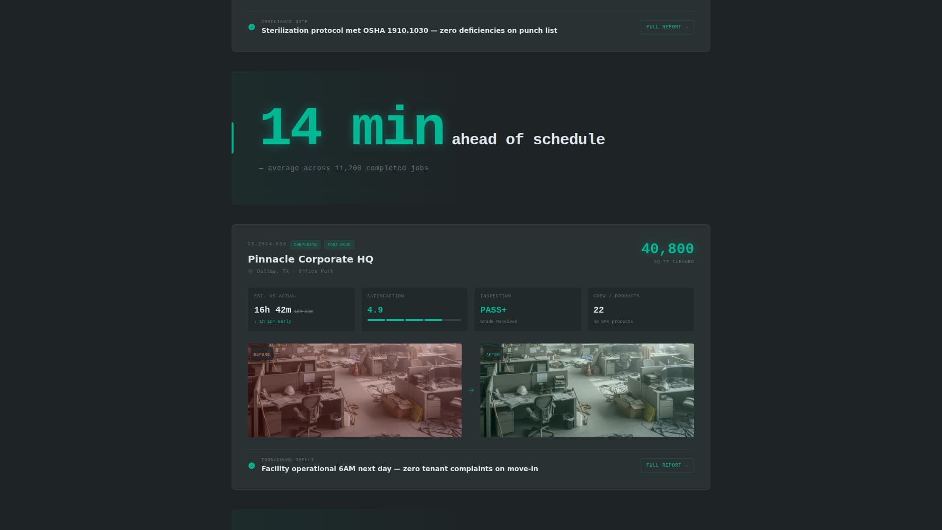 Commercial Cleaning Operations B2B Website Template