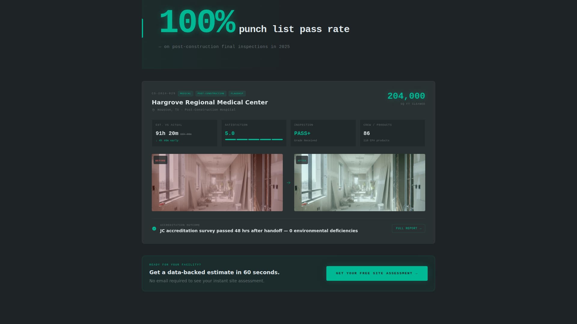 Commercial Cleaning Operations B2B Website Template