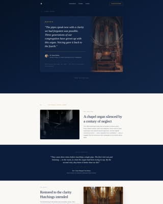 Voicing - Authoritative Organrestorer Landing Page Template